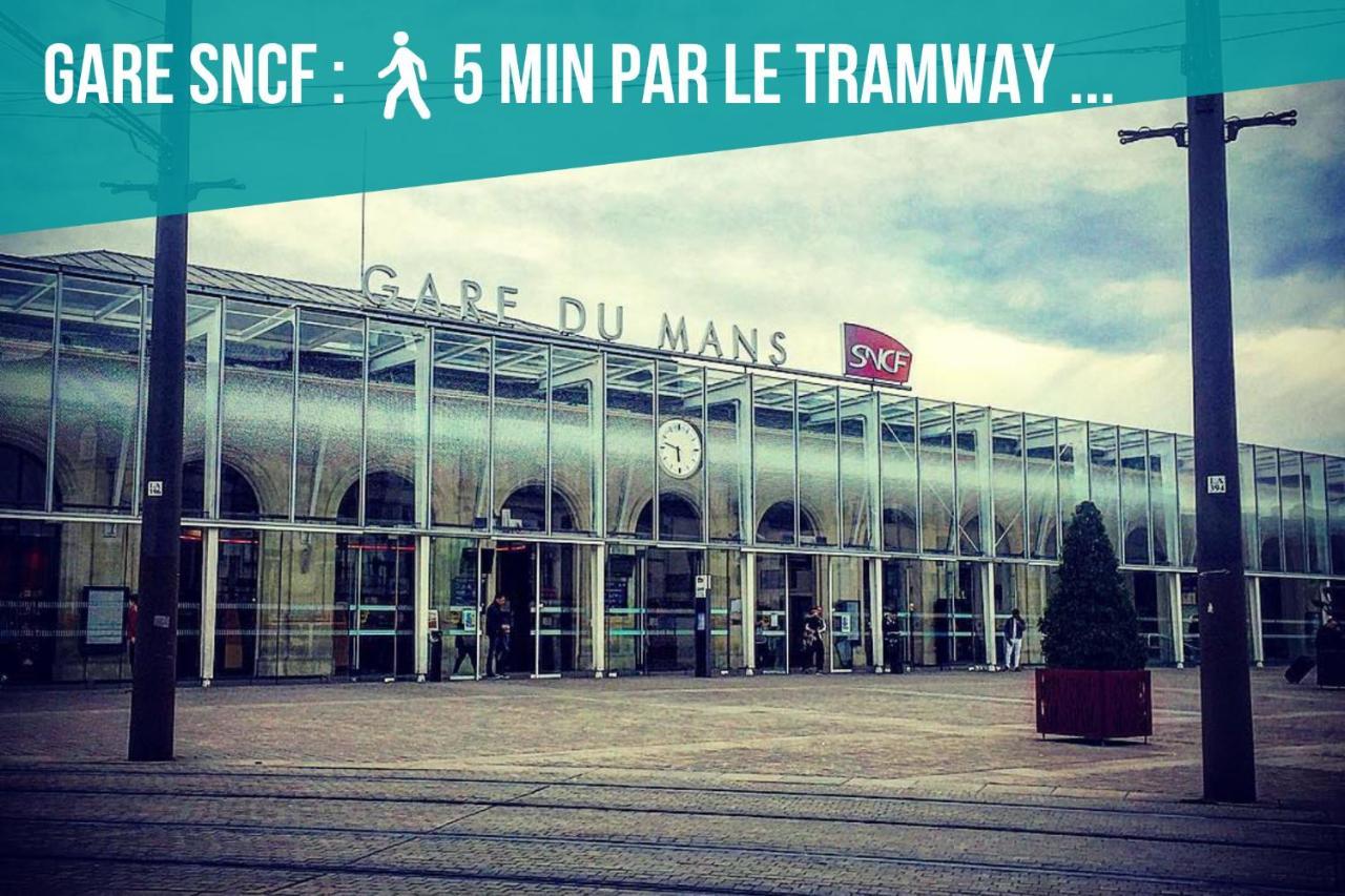 Tramway 8 Jaures Cosy Proche Gare Le Mans Exterior foto